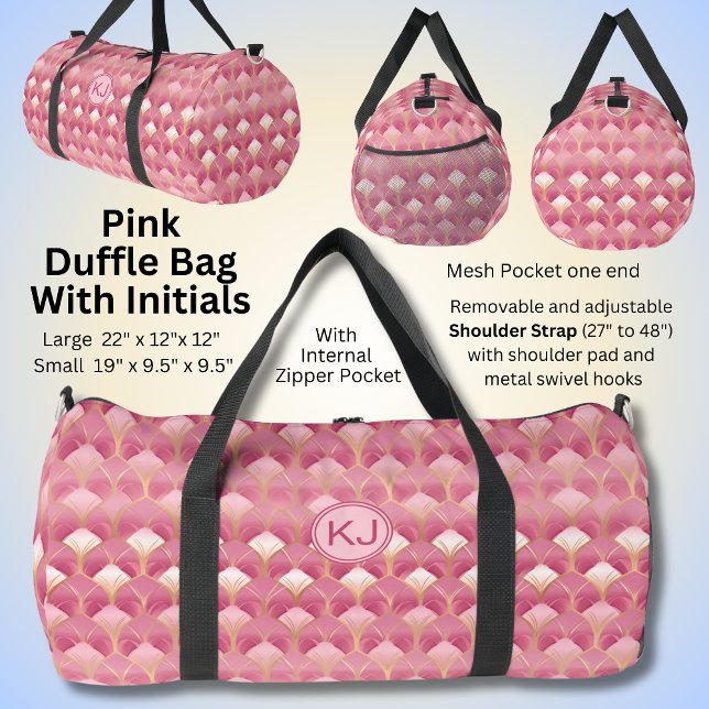 Bolso De Deporte Grande Agregar iniciativas, diseño de resumen rosado (Subido por el creador)