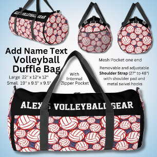 Bolso De Deporte Grande Agregar texto de nombre, equipo de voleibol de Ale