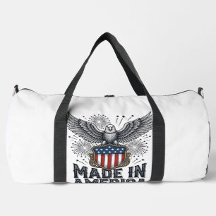 Bolso De Deporte Grande Águila Patriótica Hecha en América Vintage