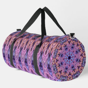 Bolso De Deporte Grande Alien Purple Psychedelic Kaleidoscopic Mandala