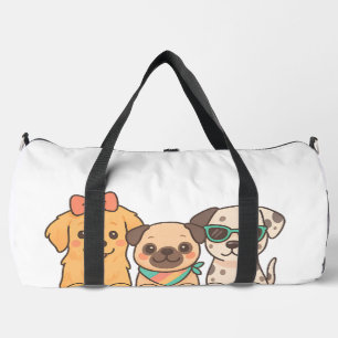 Bolso De Deporte Grande Amigos cachorros � Trío de perros lindos en estilo