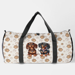 Bolso De Deporte Grande Amigos de Cute Dachshund