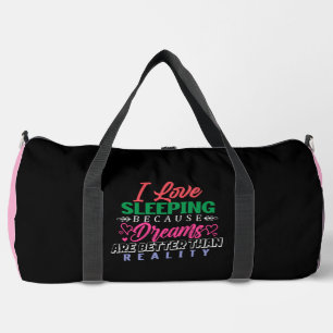 Bolso De Deporte Grande Amo Dormir Sueños Mejor Realidad