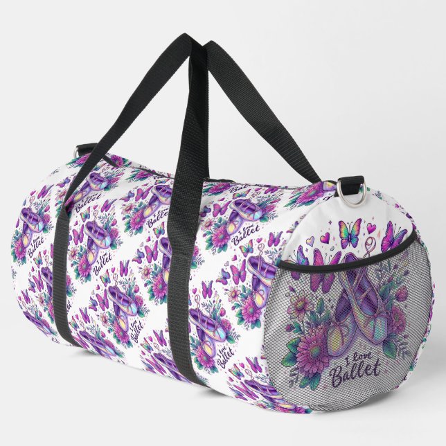 Bolso De Deporte Grande Amo el ballet (Esquina derecha)