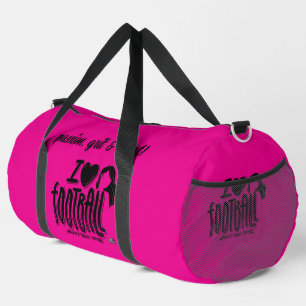 Bolso De Deporte Grande Amo WTF Rosa Negro