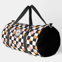 Añada su propio logotipo Daisy Flower Checkerboard