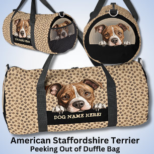 Bolso De Deporte Grande Añadir Dog Tu Nombre American Staffordshire Terrie