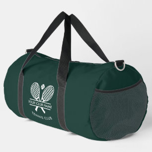 Bolso De Deporte Grande Añadir el nombre del club Tennis Racks Motif Green