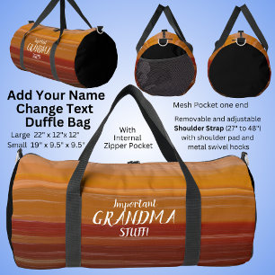 Bolso De Deporte Grande Añadir nombre, cambiar texto, oscuro rojo marrón d