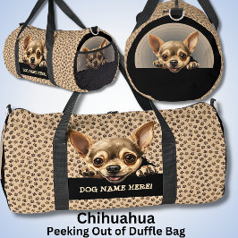 Bolso De Deporte Grande Añadir nombre de perro a tu nombre, Chihuahua