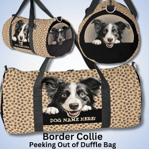 Bolso De Deporte Grande Añadir nombre de perro a tu nombre, color de borde