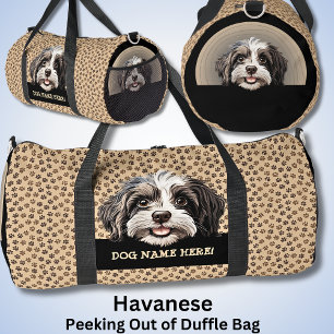 Bolso De Deporte Grande Añadir nombre de perro a tu nombre, Havanese