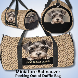 Bolso De Deporte Grande Añadir nombre de perro a tu nombre, Schnauzer en m