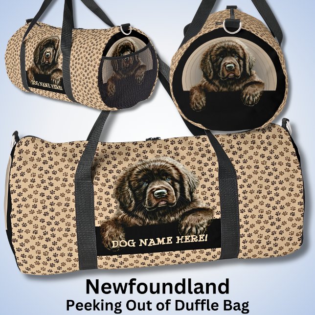 Bolso De Deporte Grande Añadir nombre de perro o nombre, Terranova (Subido por el creador)