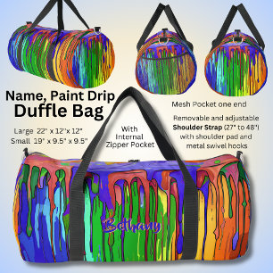 Bolso De Deporte Grande Añadir nombre para dibujar detalles de color verde