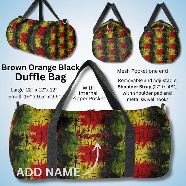 Bolso De Deporte Grande Añadir nombre, pintura negra verde amarilla roja (Subido por el creador)