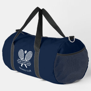 Bolso De Deporte Grande Añadir tu nombre de club Iconos de tenis Azul mari