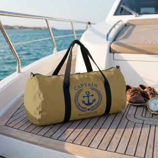 Bolso De Deporte Grande Ancla personalizada del capitán marinero 