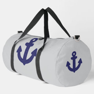 Bolso De Deporte Grande Anclaje Azul Lt Viaje Atlético Gris