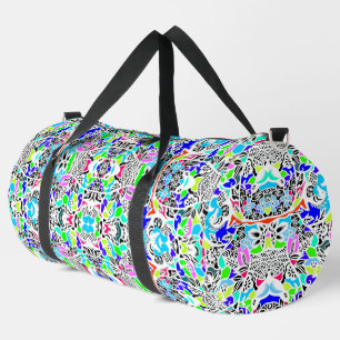 Bolso De Deporte Grande Animales coloridos adornos floridos diseño de la n