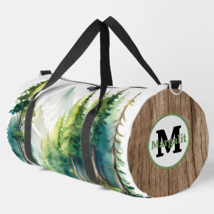 Bolso De Deporte Grande Árboles acuarelas Scenery Río Grande