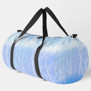 Bolso De Deporte Grande Árboles Brumosos Helados Baby Azul