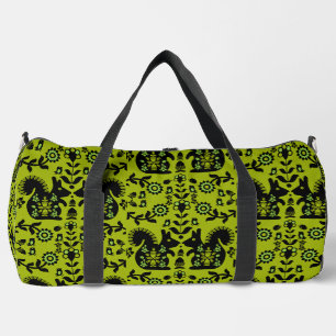 Bolso De Deporte Grande Ardilla Escandinavia Nórdica Arte Popular