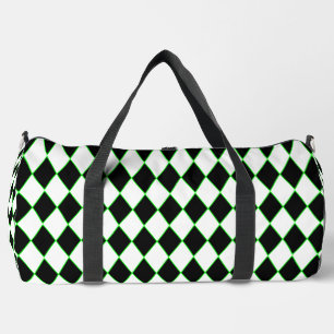 Bolso De Deporte Grande arlequín de halloween blanco verde