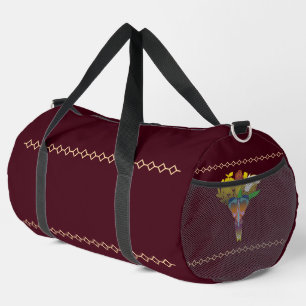 Bolso De Deporte Grande Art Deco Vase with Golden Flowers