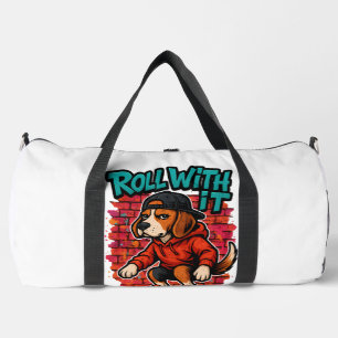 Bolso De Deporte Grande Arte de Graffiti de Beagle Skateboarding de Estilo