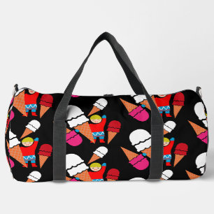 Bolso De Deporte Grande Arte De Helado Retro Vintage