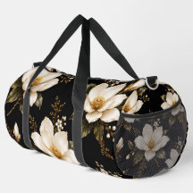 Arte de patrón continuo floral de magnolia de lujo