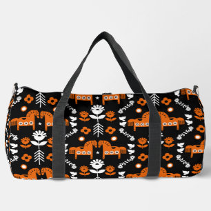 Bolso De Deporte Grande Arte folclórico escandinavo de caballos