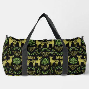 Bolso De Deporte Grande Arte folclórico noruego Rosemaling