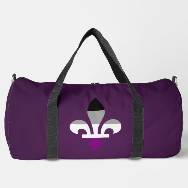 Bolso De Deporte Grande Asexuality pride fleur-de-lis  (Anverso)