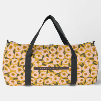 Bolso De Deporte Grande Atractivo patrón floral de tinta | Botánico dibuja