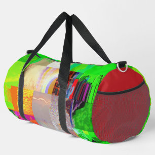 Bolso De Deporte Grande Autobús 1521 Arte abstracto de fallas cibernéticas