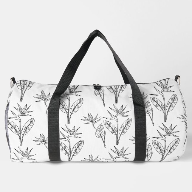 Bolso De Deporte Grande Ave traviesa hawaiana moderna de patrón de paraíso (Reverso)