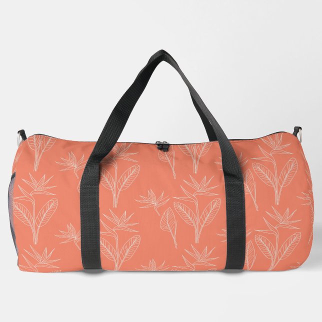 Bolso De Deporte Grande Ave traviesa hawaiana moderna de patrón de paraíso (Reverso)