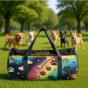 Bolso De Deporte Grande Aventura de mascota arcoíris loco