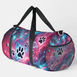 Bolso De Deporte Grande Aventura de mascota con huella de garra psicodélic