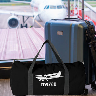 Bolso De Deporte Grande Avión Cessna Cool,Simple,Aviación Negra