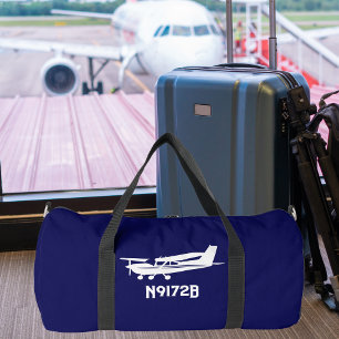 Bolso De Deporte Grande Avión Cessna Genial,Simple,Azul,Aviación