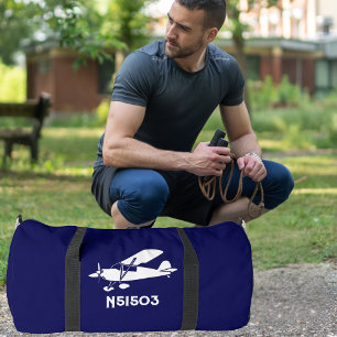 Bolso De Deporte Grande Avión Piloto Genial Aviación Personalizado Viaje G