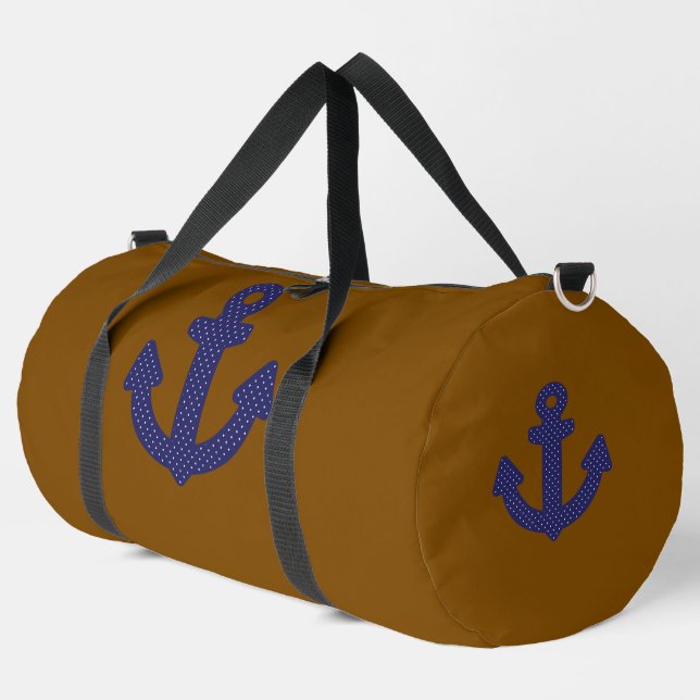Bolso De Deporte Grande Azul Anchor Brown (Esquina izquierda)