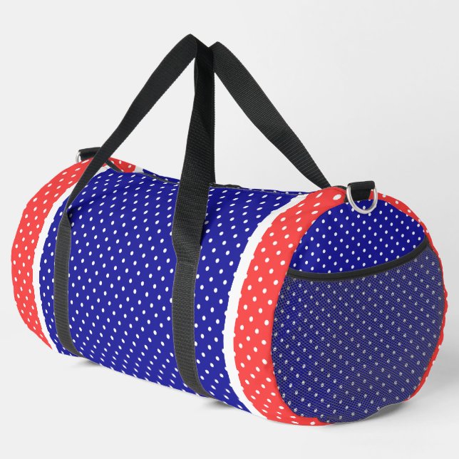 Bolso De Deporte Grande Azul blanco rojo (Esquina derecha)