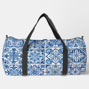 Bolso De Deporte Grande Baldosas mediterráneas, portuguesas, azulejo, mall