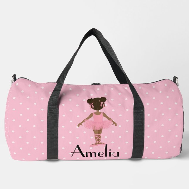 Bolso De Deporte Grande Ballerina Duffel Bag infantil afroamericana (Anverso)
