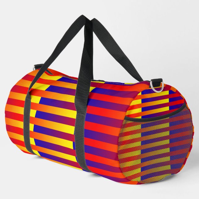 Bolso De Deporte Grande Banda azul roja amarilla Duffel (Esquina derecha)