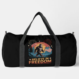 Bolso De Deporte Grande Bandera de Bigfoot de Cree En La Libertad